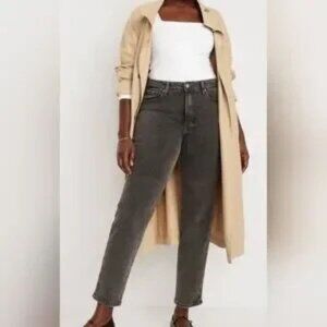 Lady's vintage raw hem size 6 straight high waisted jeans secret pockets NWOT